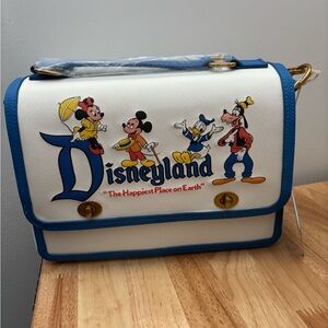 Disneyland Blue and White Crossbody Bag